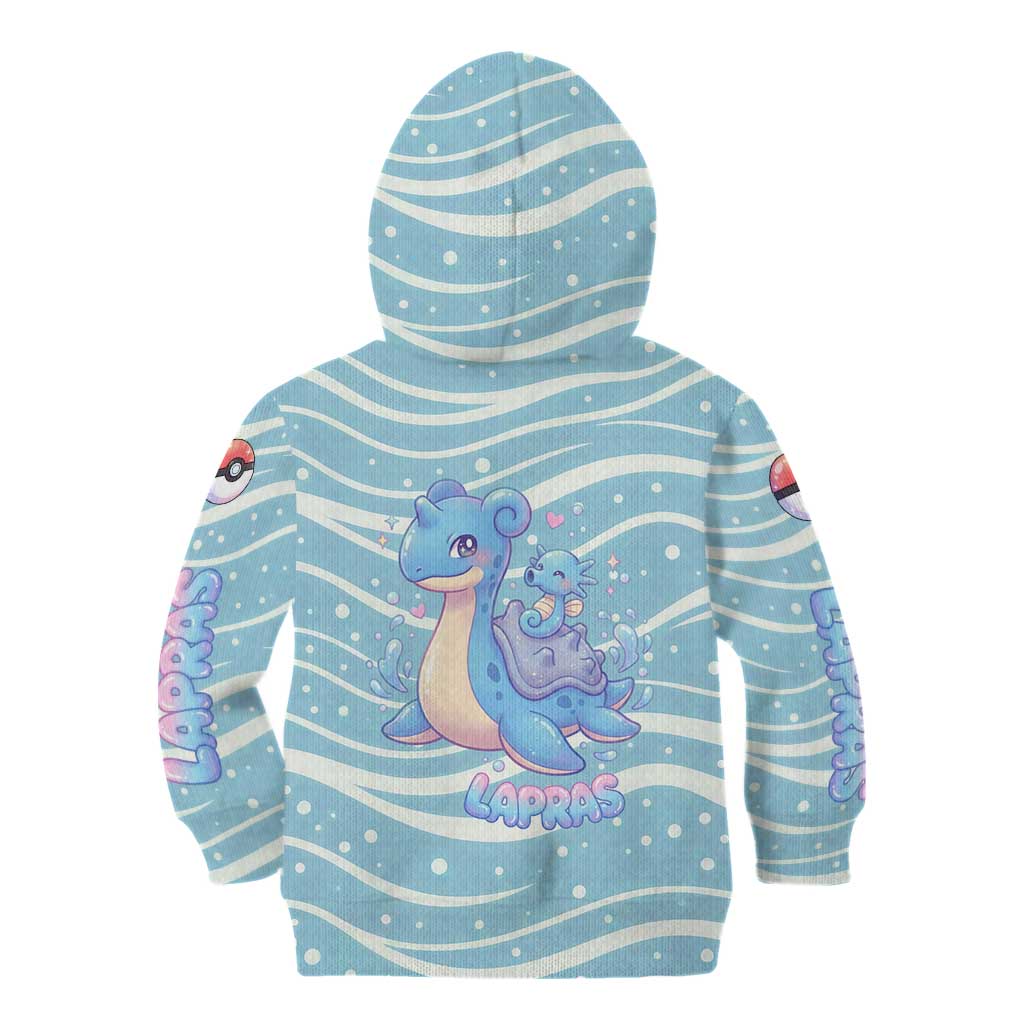 Lapras Kid Hoodie Pastel Ocean Waves Kawaii Art