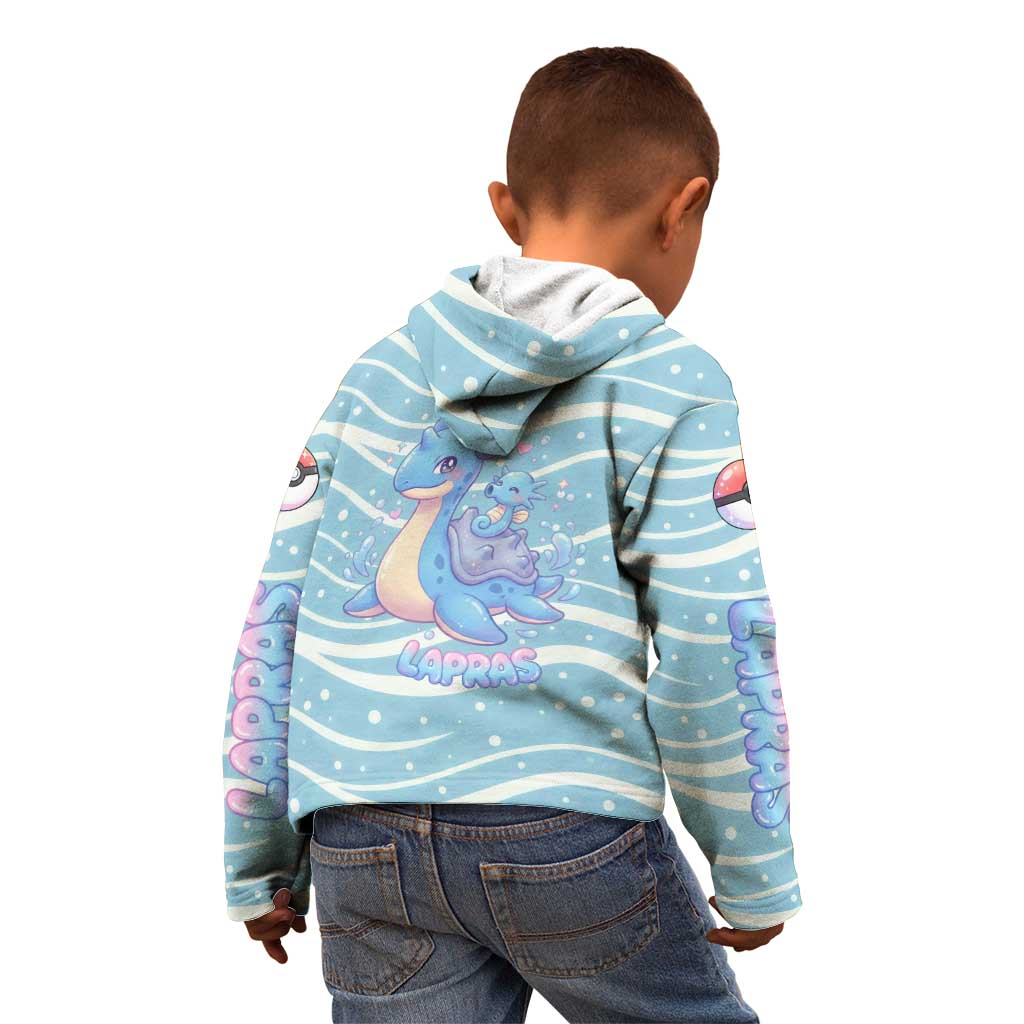 Lapras Kid Hoodie Pastel Ocean Waves Kawaii Art