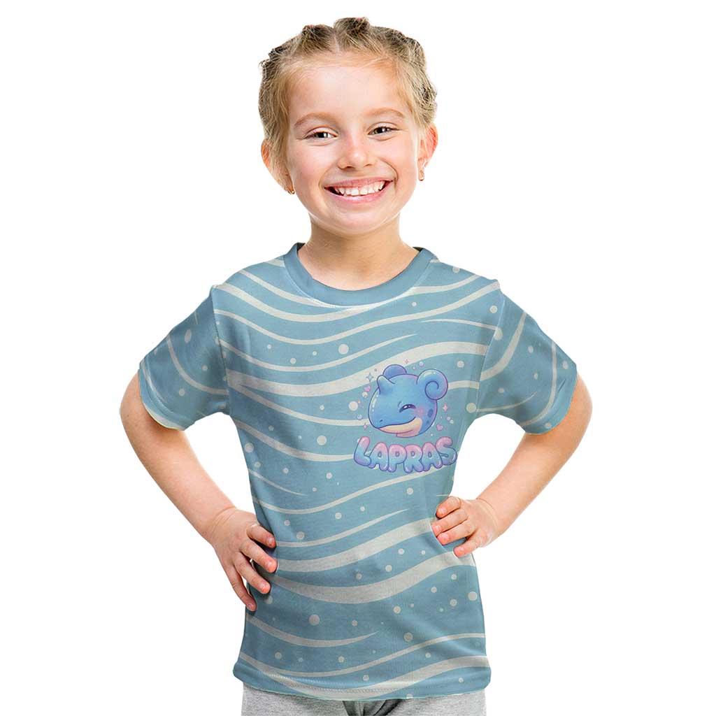 Lapras Kid T Shirt Pastel Ocean Waves Kawaii Art
