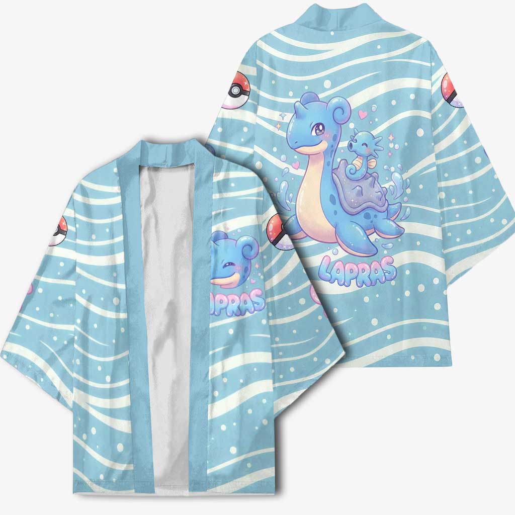 Lapras Kimono Pastel Ocean Waves Kawaii Art