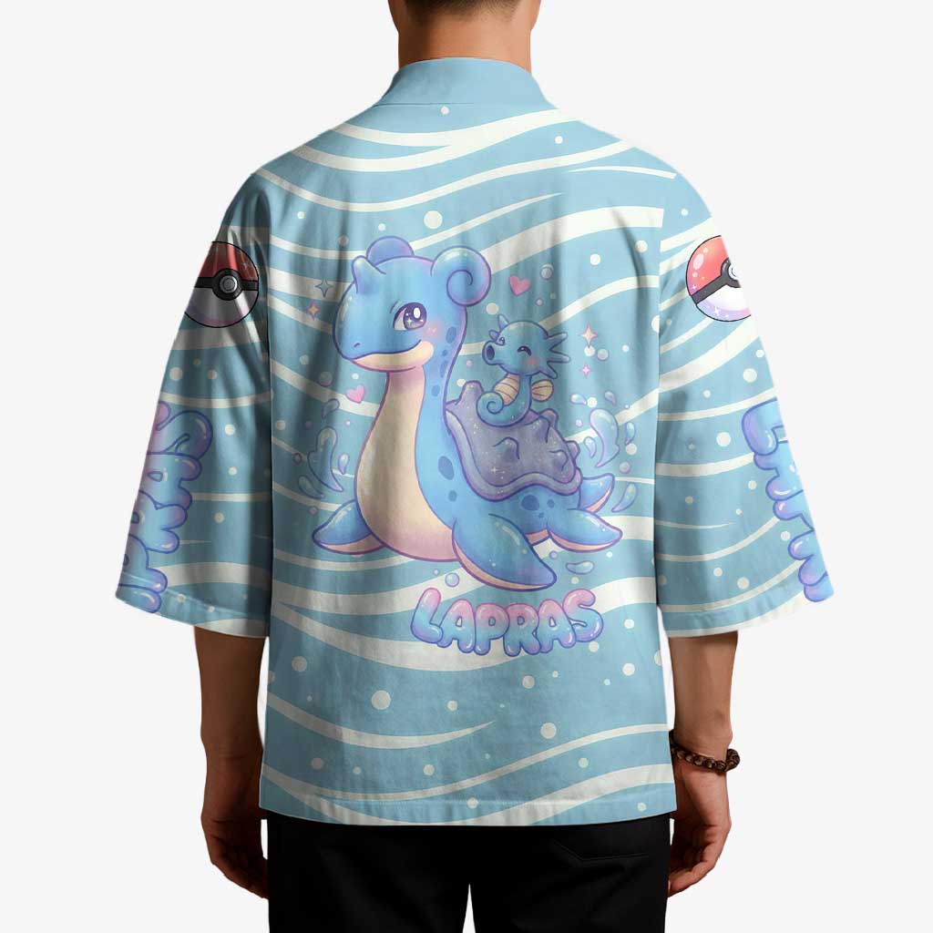 Lapras Kimono Pastel Ocean Waves Kawaii Art