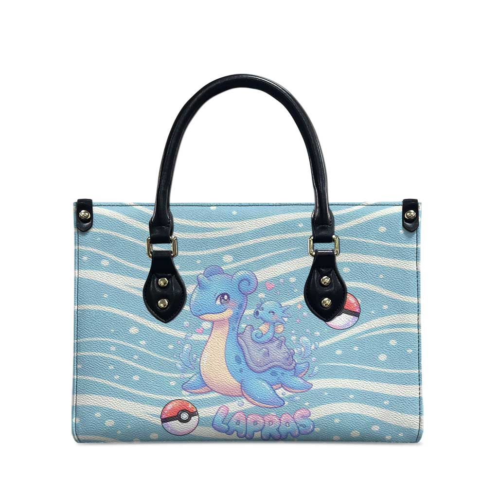 Lapras Leather Bag Pastel Ocean Waves Kawaii Art