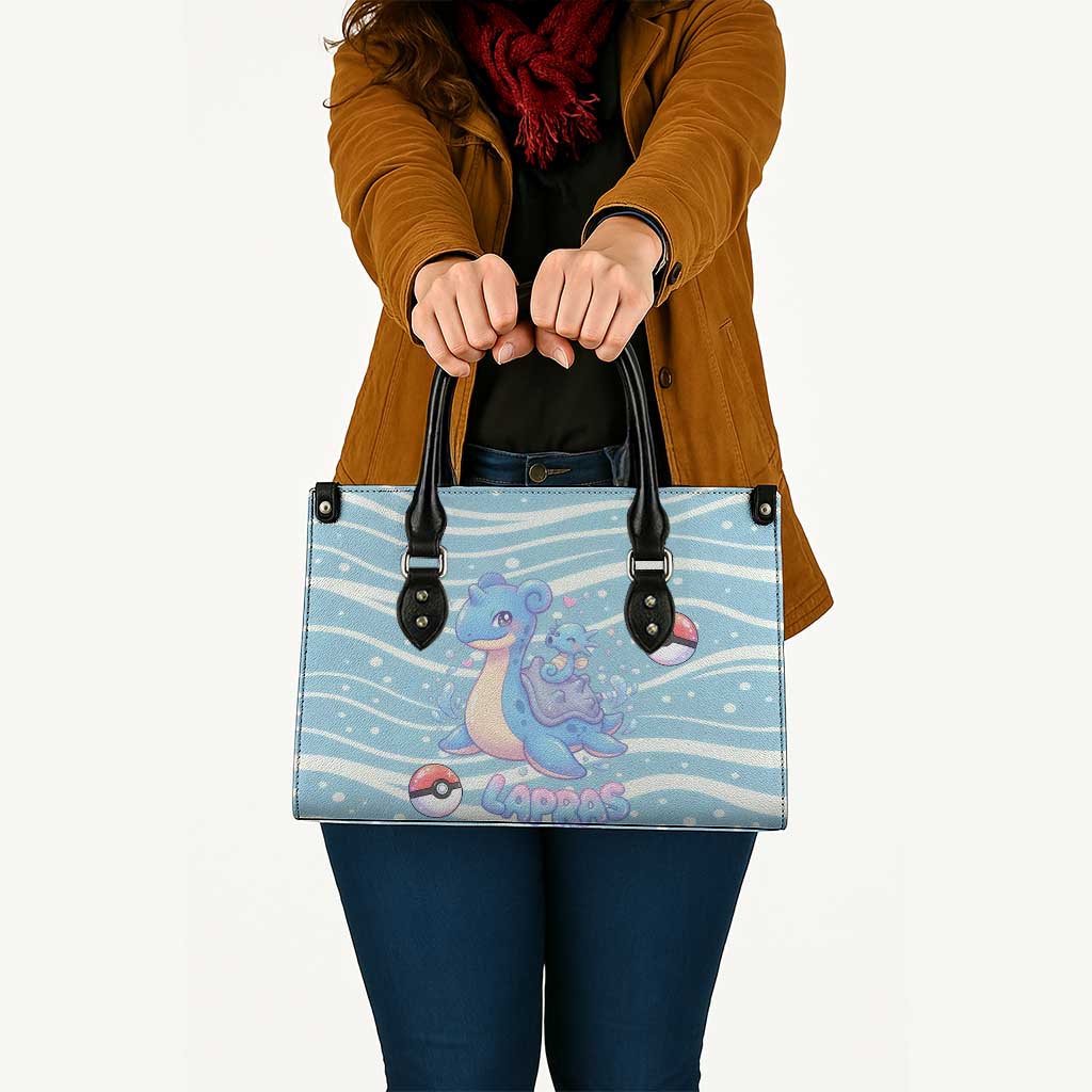 Lapras Leather Bag Pastel Ocean Waves Kawaii Art