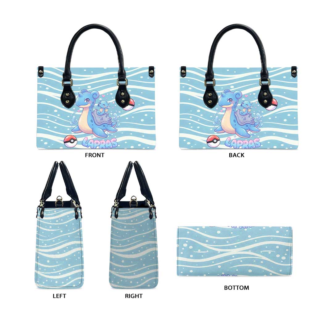 Lapras Leather Bag Pastel Ocean Waves Kawaii Art
