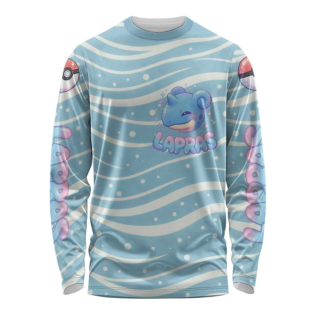 Lapras Long Sleeve Shirt Pastel Ocean Waves Kawaii Art
