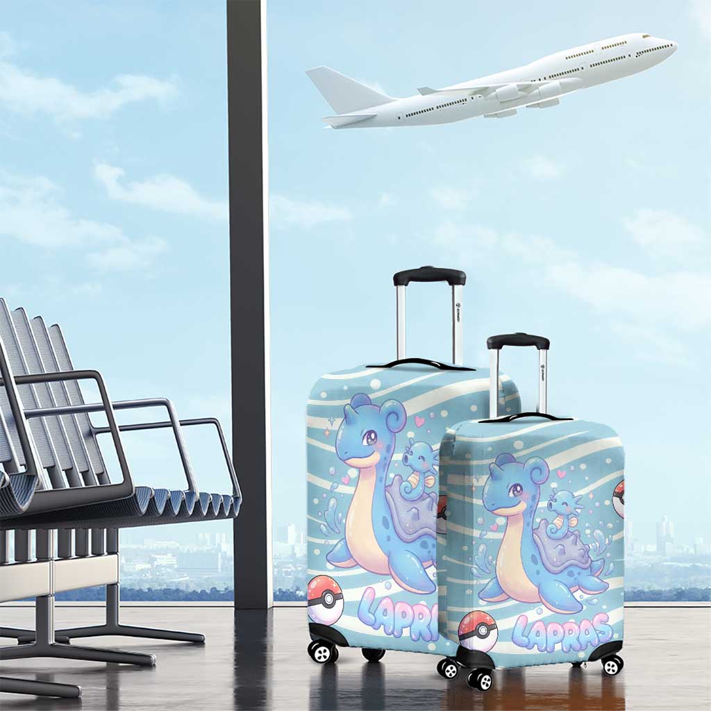 Lapras Luggage Cover Pastel Ocean Waves Kawaii Art