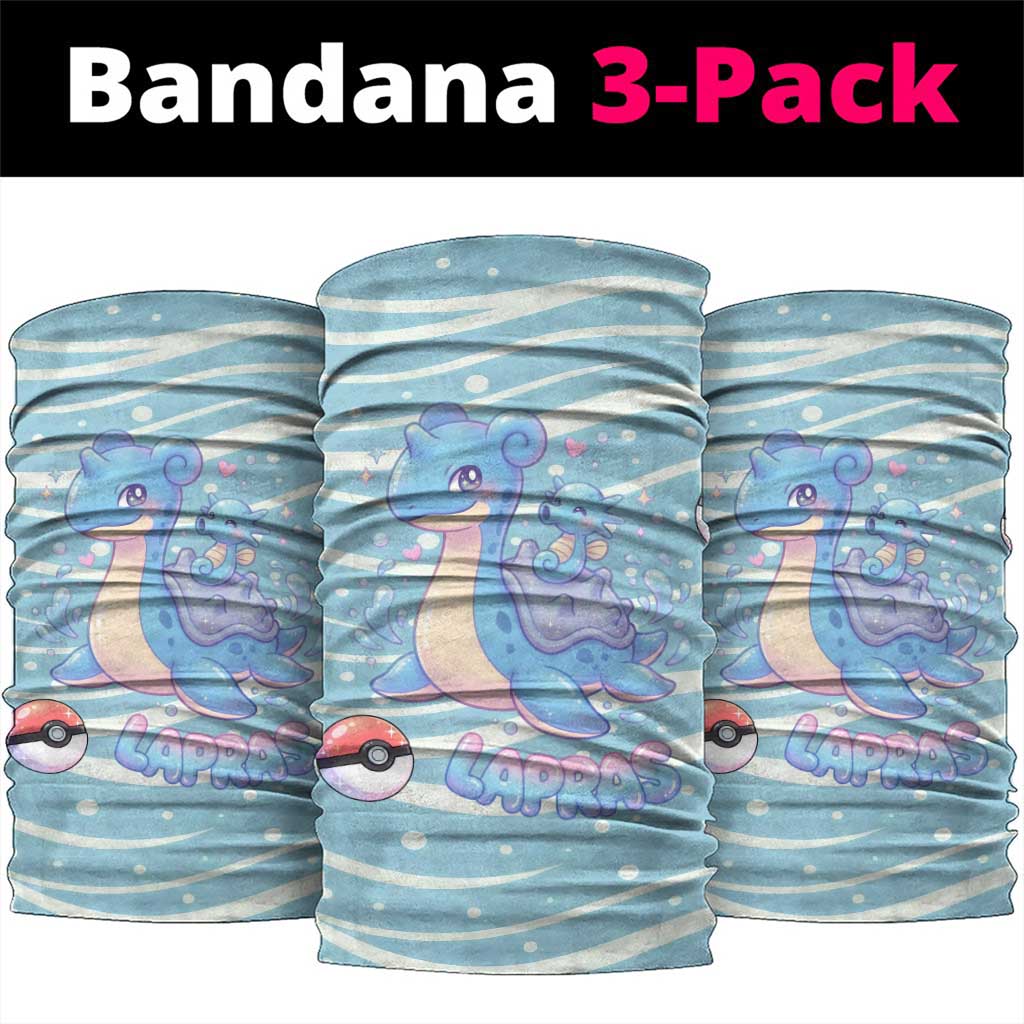 Lapras Neck Gaiter Pastel Ocean Waves Kawaii Art