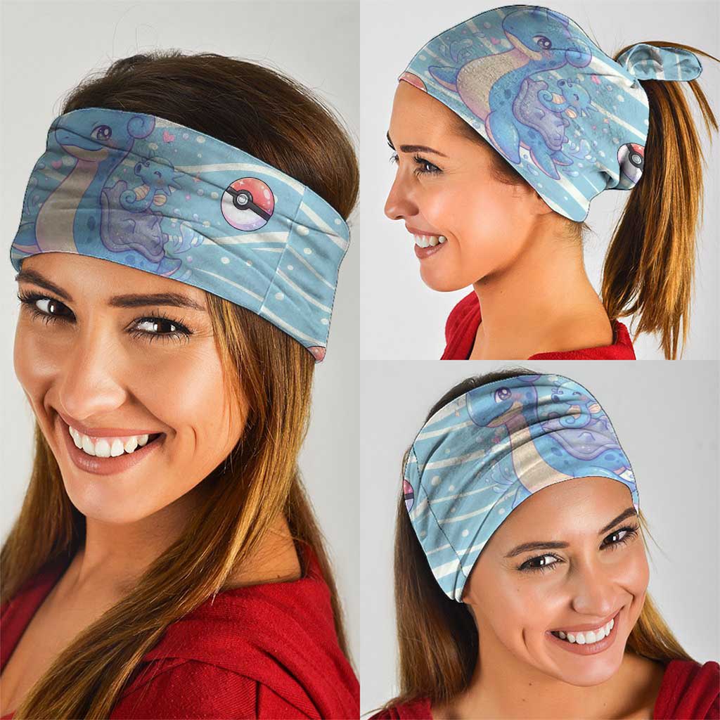 Lapras Neck Gaiter Pastel Ocean Waves Kawaii Art