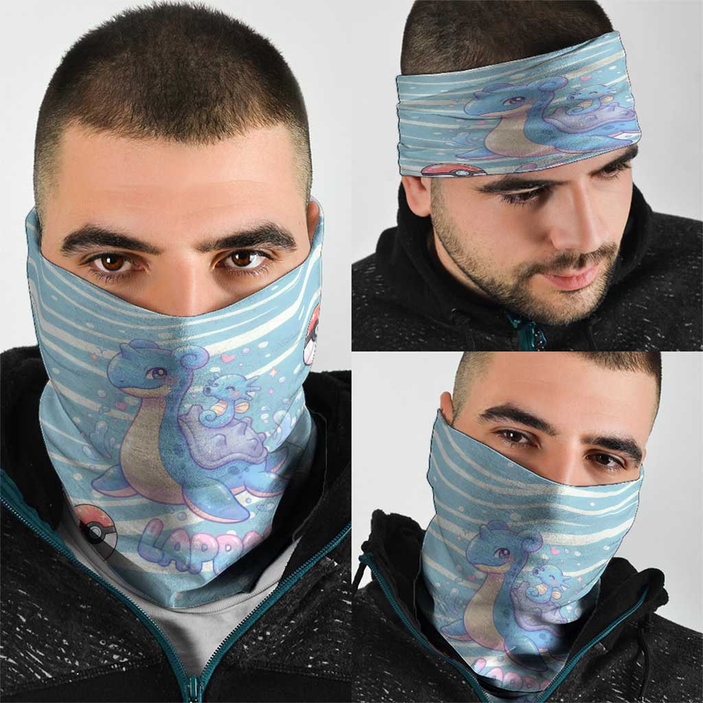 Lapras Neck Gaiter Pastel Ocean Waves Kawaii Art