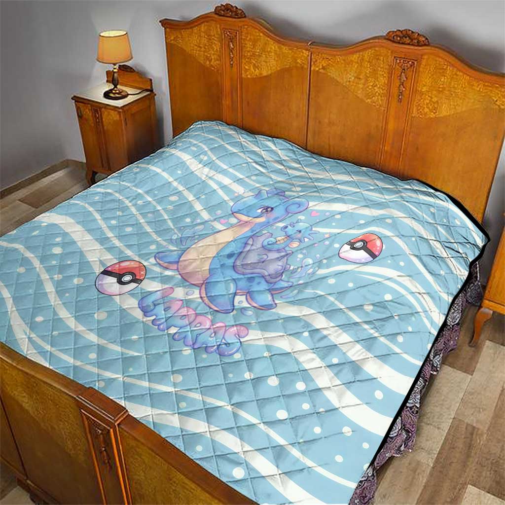 Lapras Quilt Pastel Ocean Waves Kawaii Art