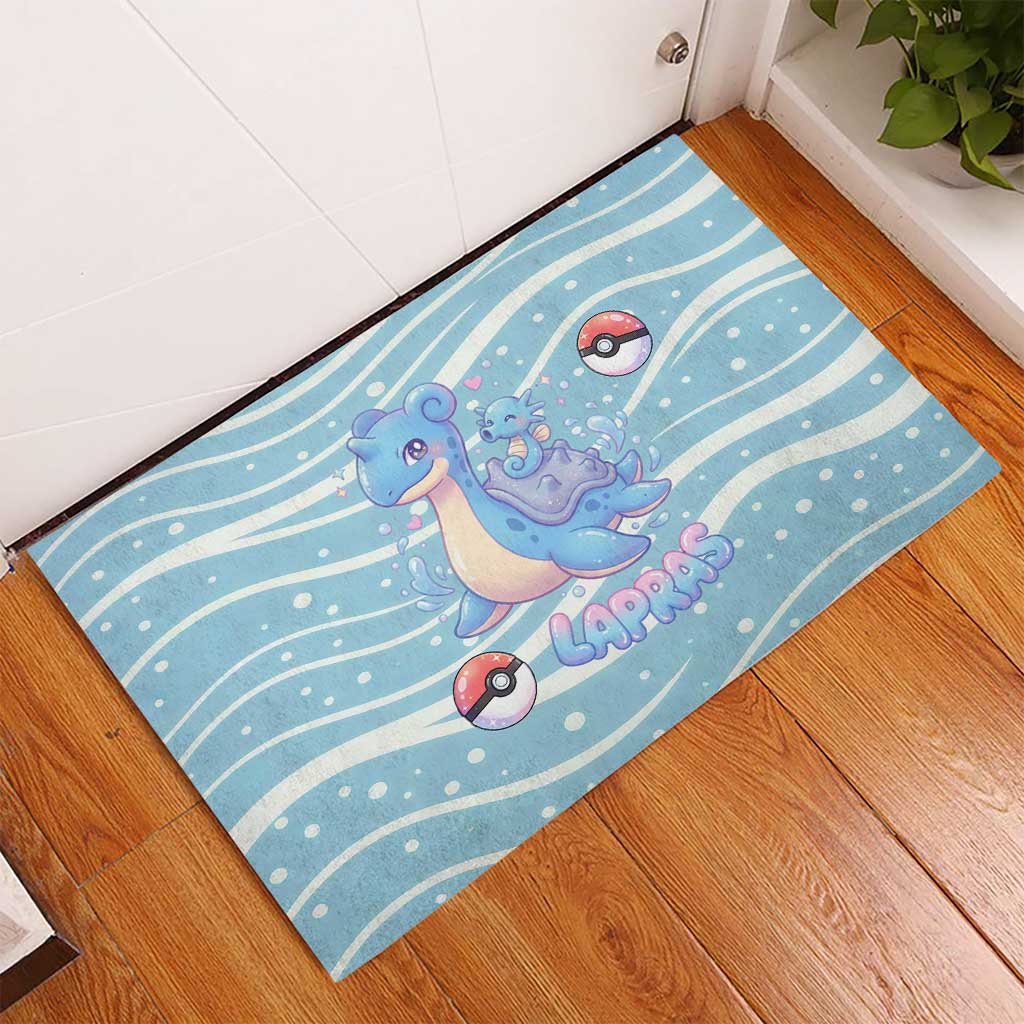 Lapras Rubber Doormat Pastel Ocean Waves Kawaii Art