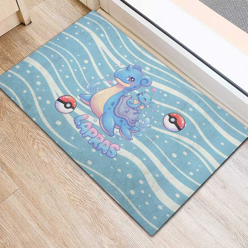 Lapras Rubber Doormat Pastel Ocean Waves Kawaii Art