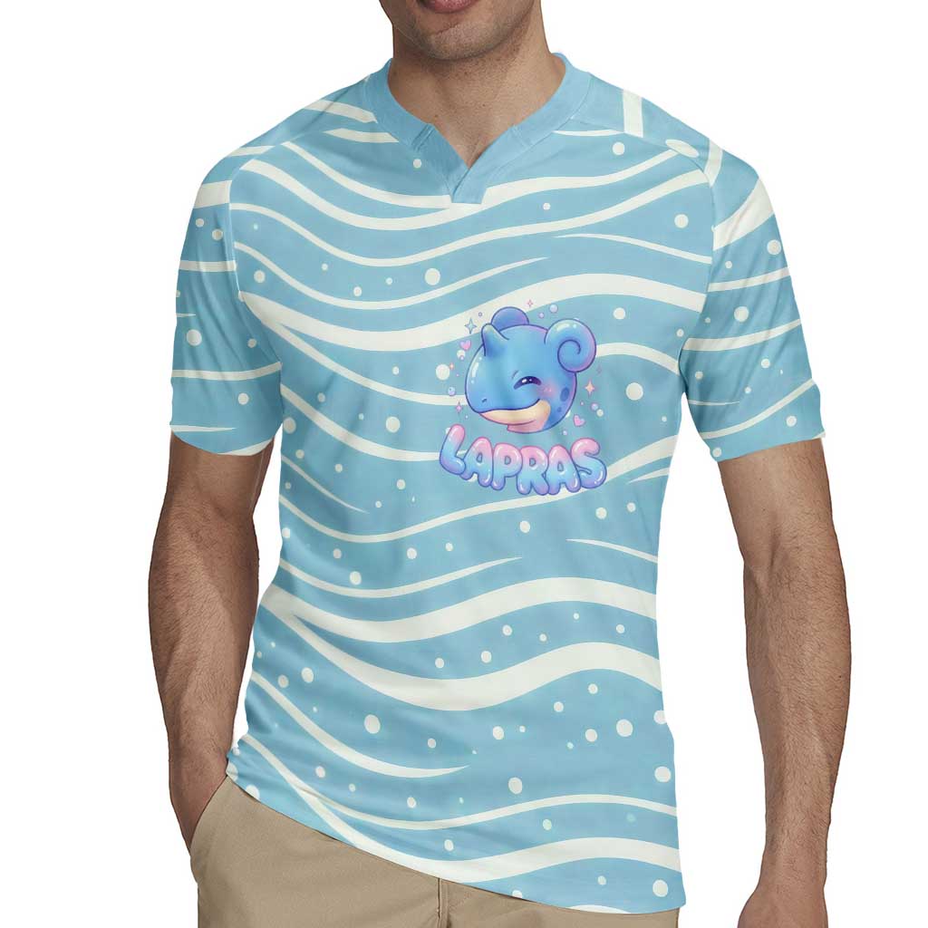 Lapras Rugby Jersey Pastel Ocean Waves Kawaii Art