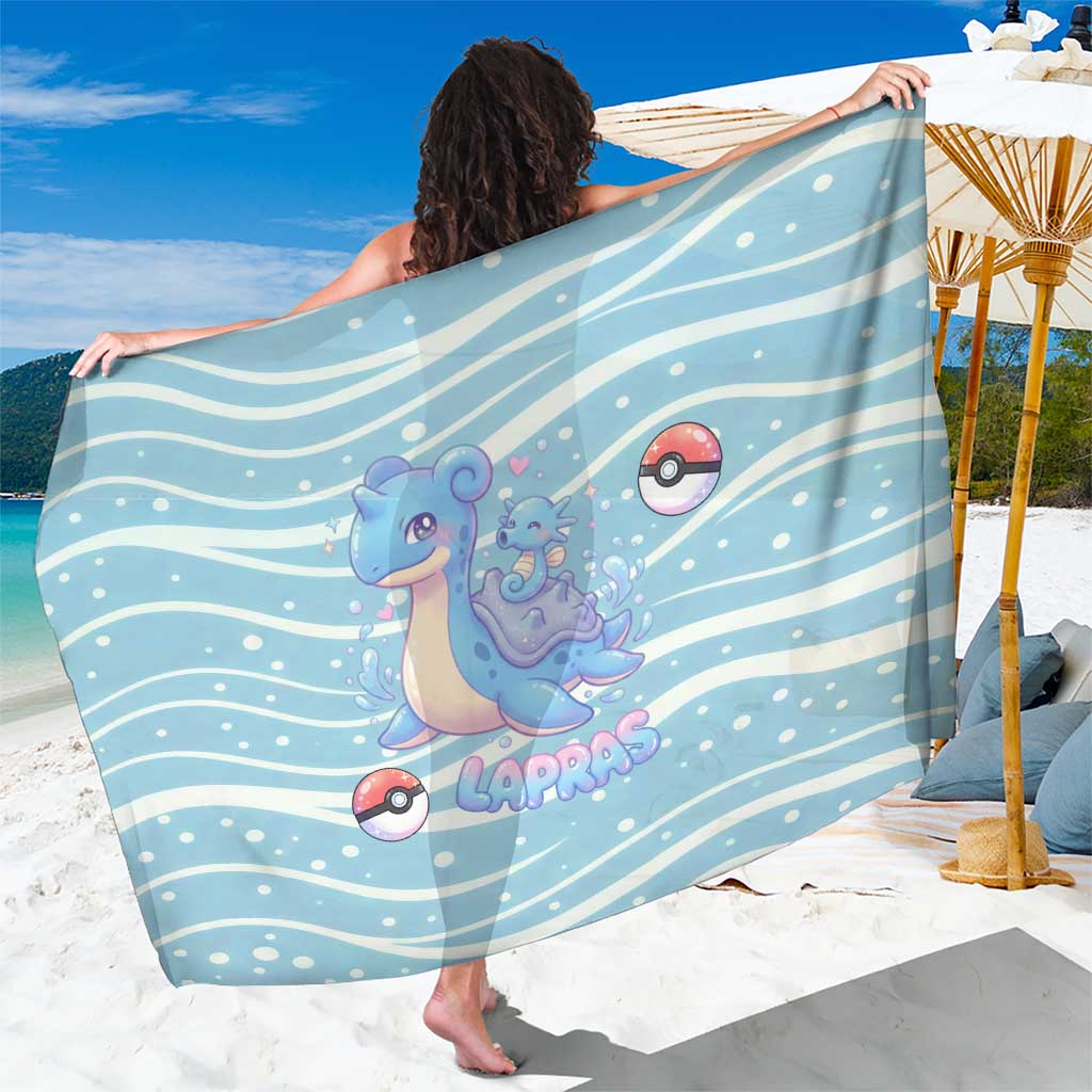Lapras Sarong Pastel Ocean Waves Kawaii Art