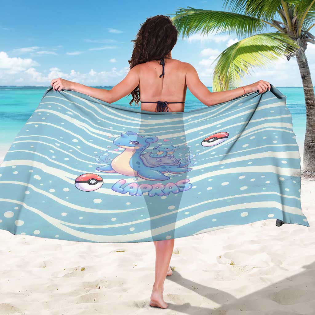 Lapras Sarong Pastel Ocean Waves Kawaii Art