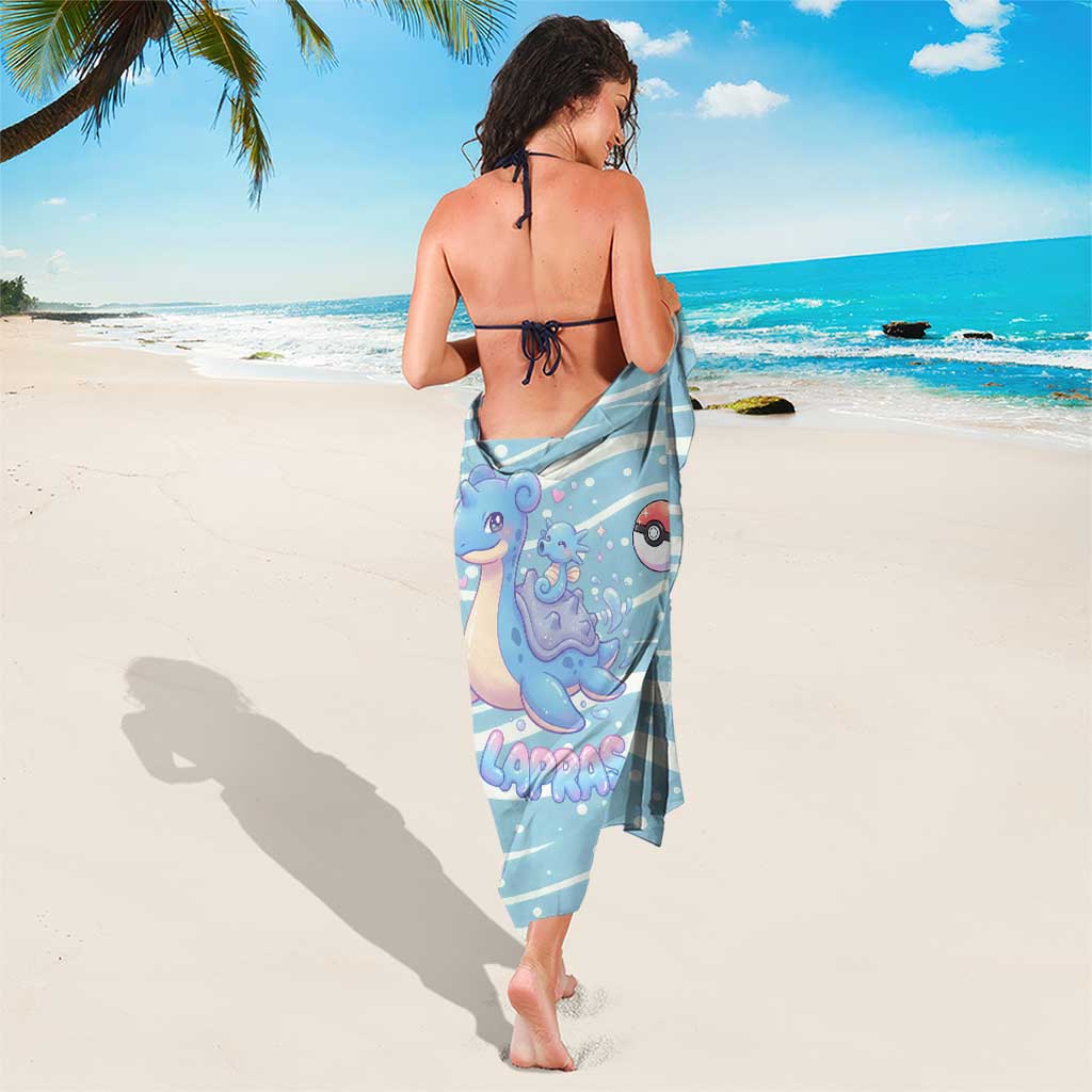 Lapras Sarong Pastel Ocean Waves Kawaii Art