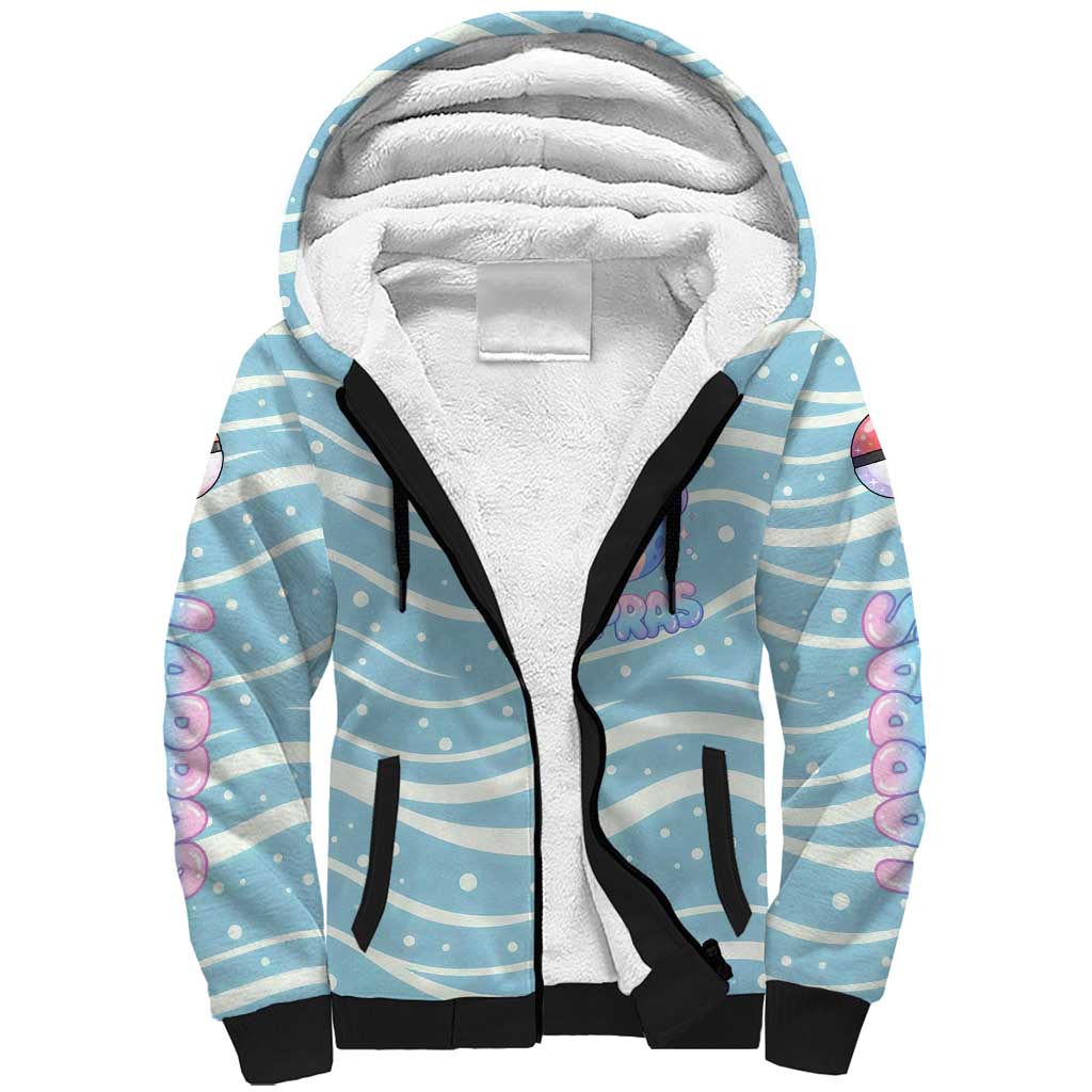 Lapras Sherpa Hoodie Pastel Ocean Waves Kawaii Art