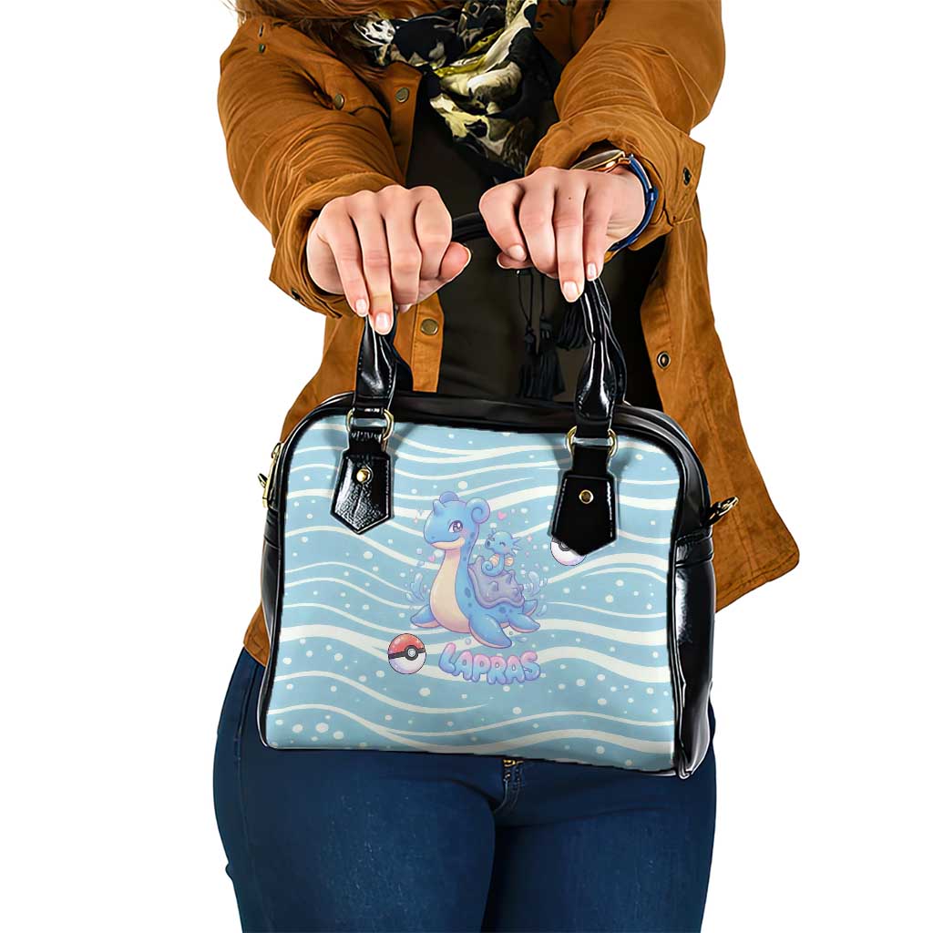 Lapras Shoulder Handbag Pastel Ocean Waves Kawaii Art