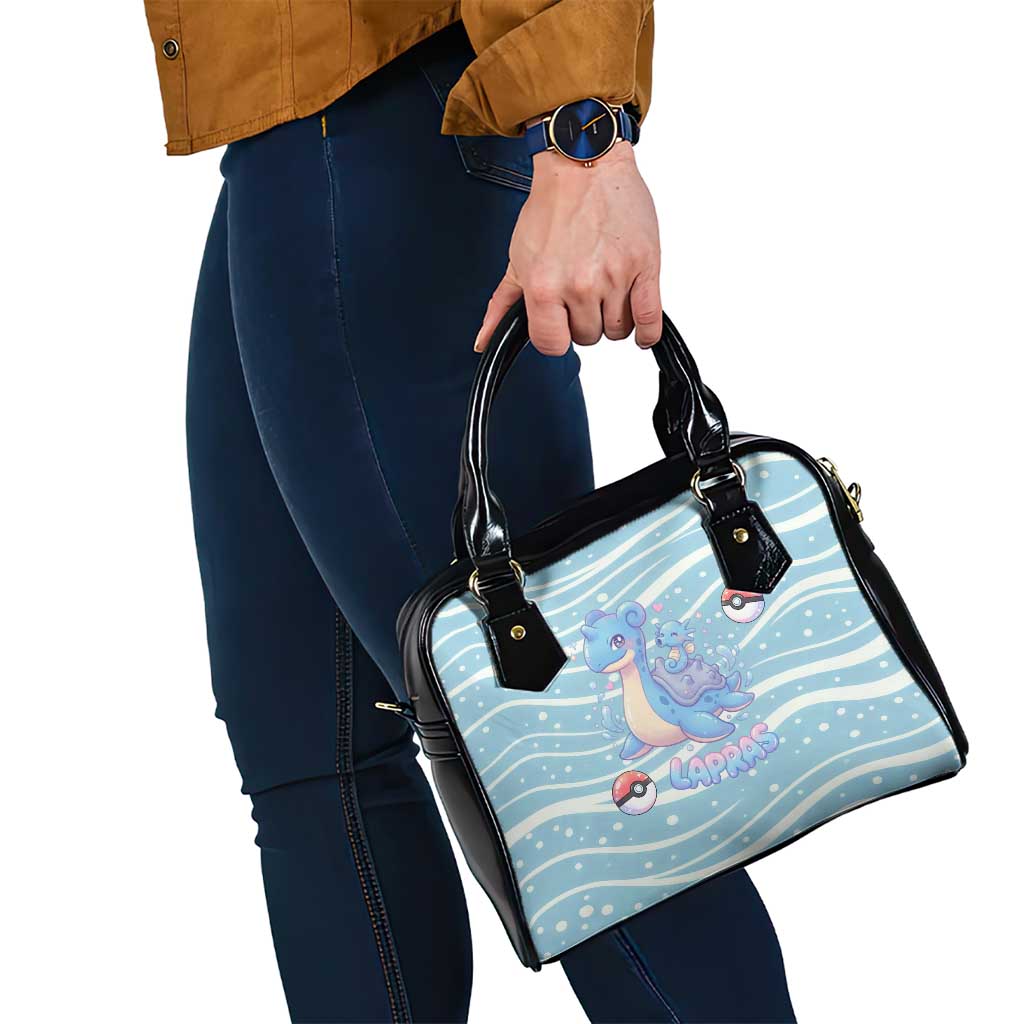 Lapras Shoulder Handbag Pastel Ocean Waves Kawaii Art