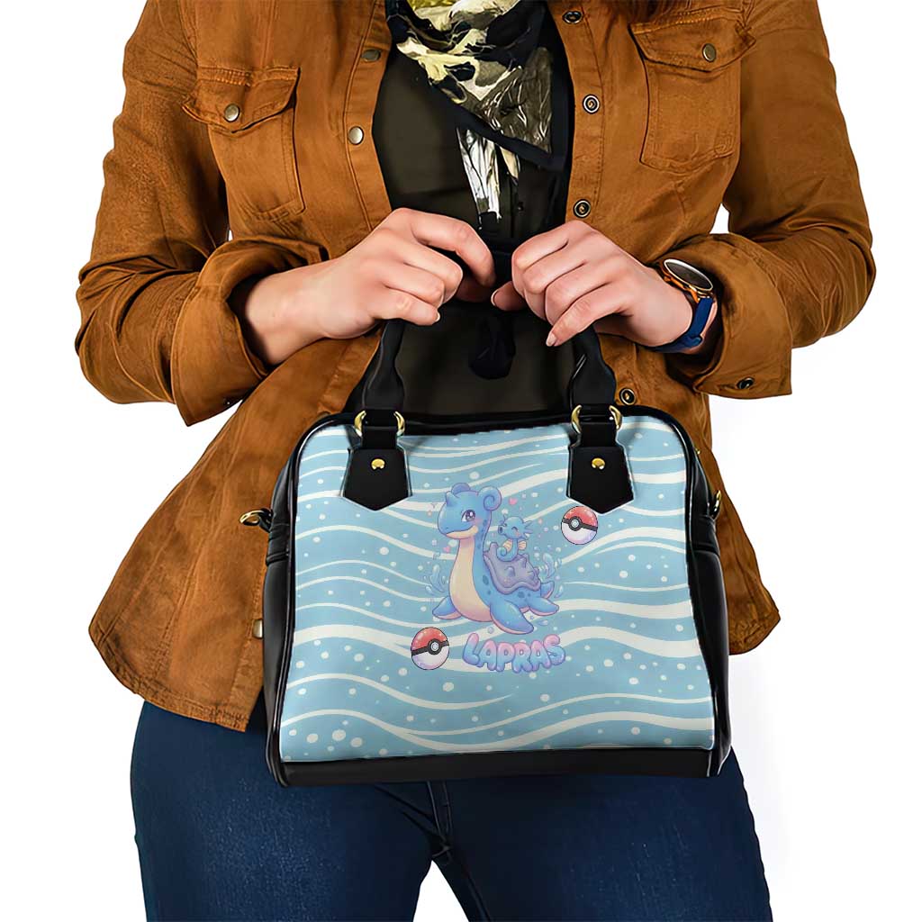 Lapras Shoulder Handbag Pastel Ocean Waves Kawaii Art