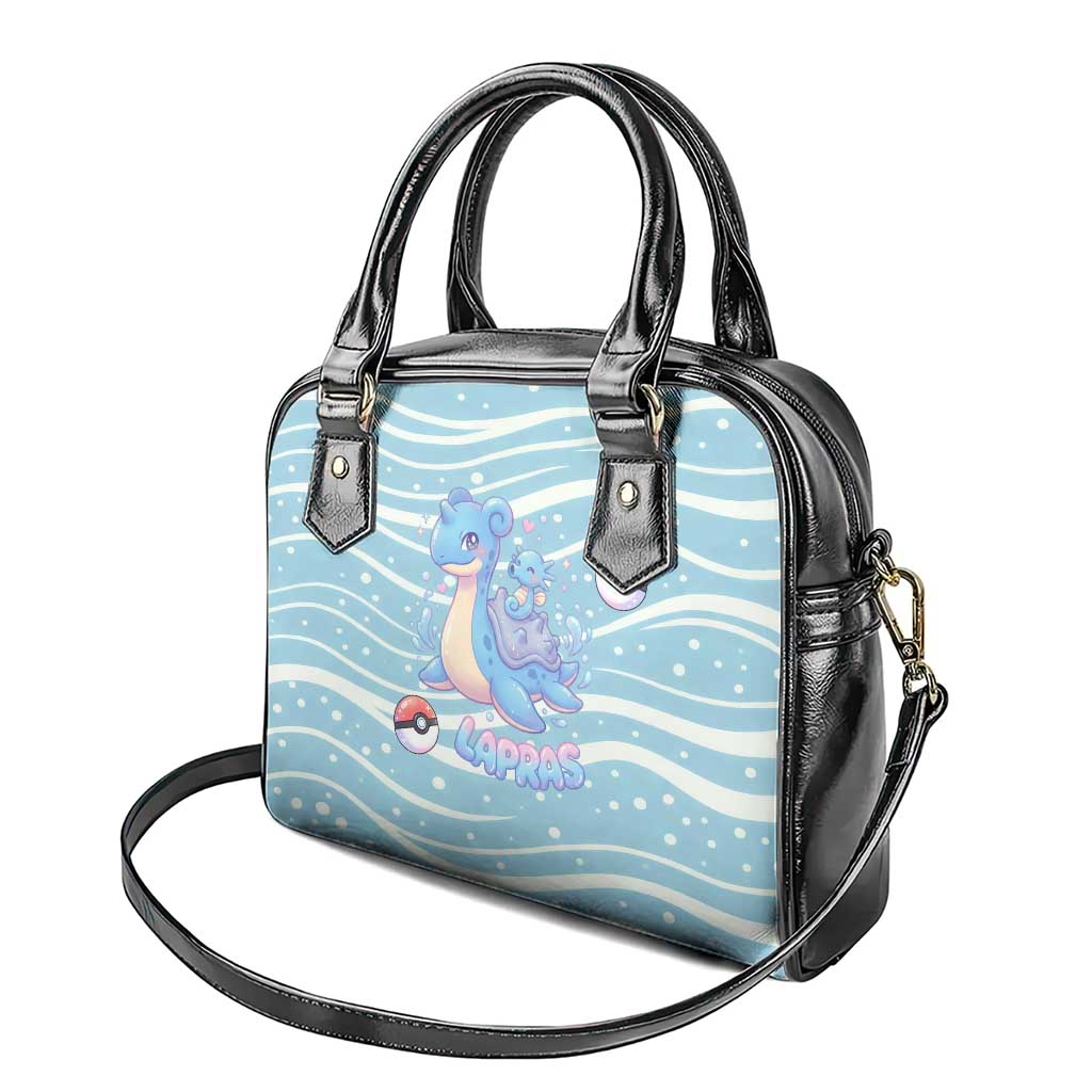 Lapras Shoulder Handbag Pastel Ocean Waves Kawaii Art