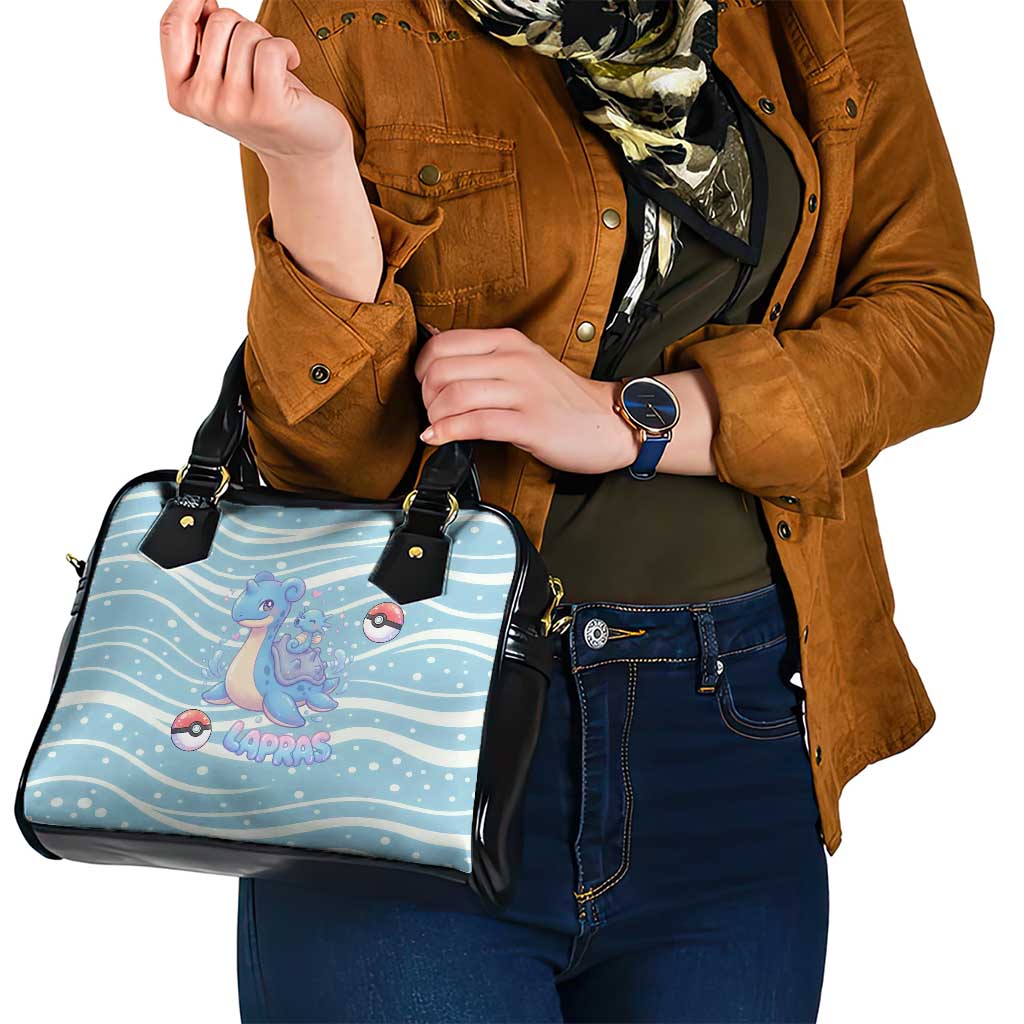 Lapras Shoulder Handbag Pastel Ocean Waves Kawaii Art