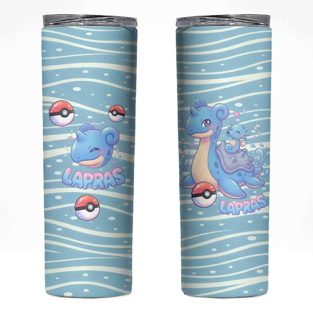 Lapras Skinny Tumbler Pastel Ocean Waves Kawaii Art