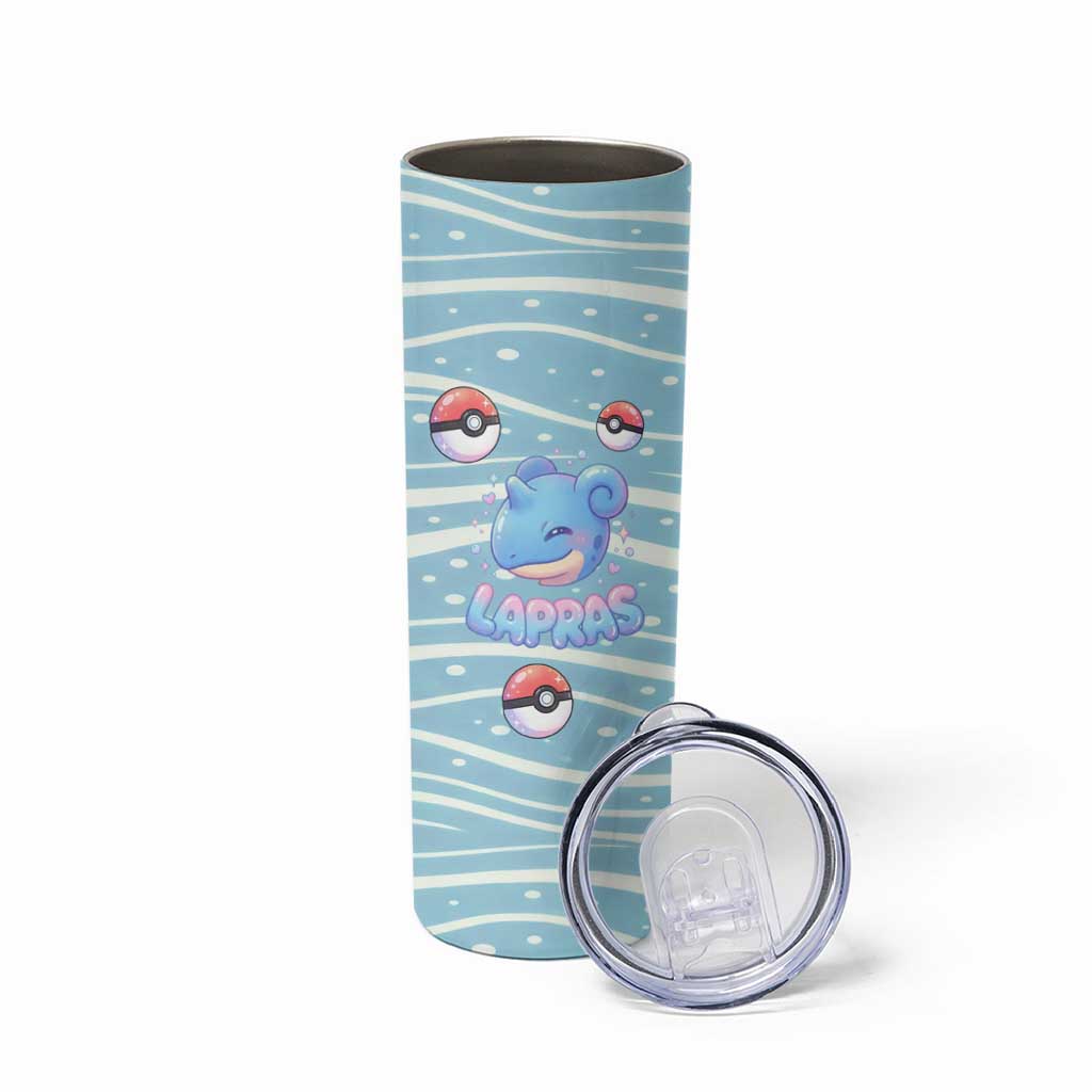 Lapras Skinny Tumbler Pastel Ocean Waves Kawaii Art