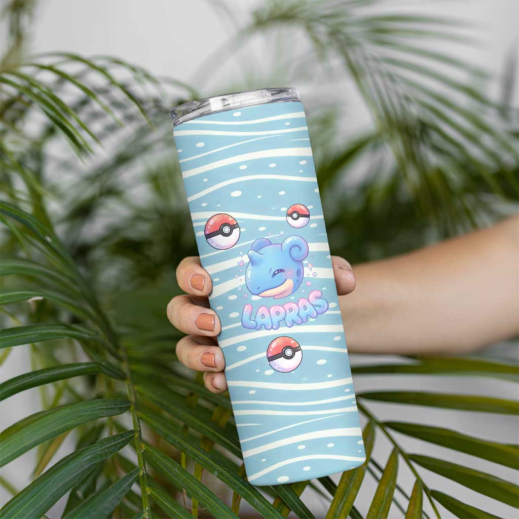 Lapras Skinny Tumbler Pastel Ocean Waves Kawaii Art