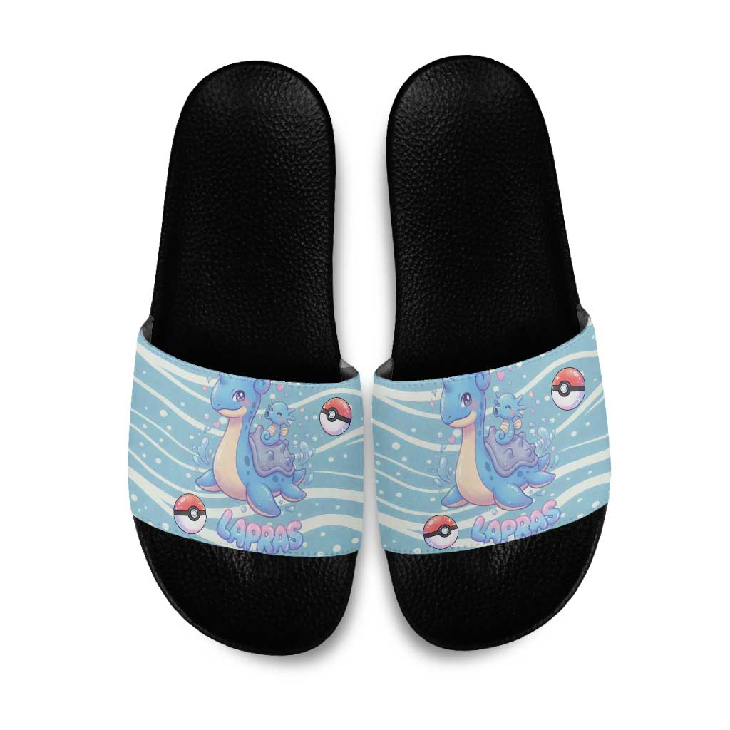 Lapras Slide Sandals Pastel Ocean Waves Kawaii Art
