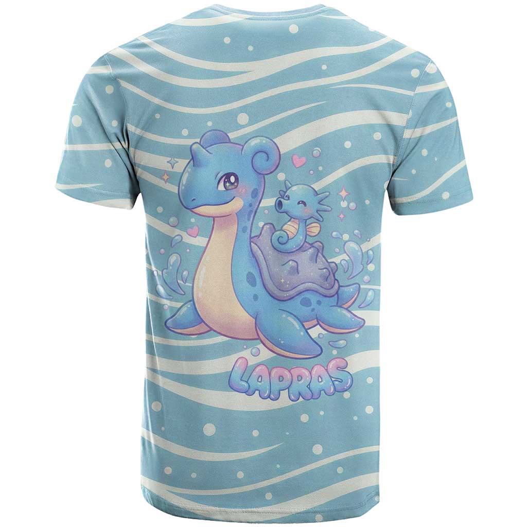Lapras T Shirt Pastel Ocean Waves Kawaii Art