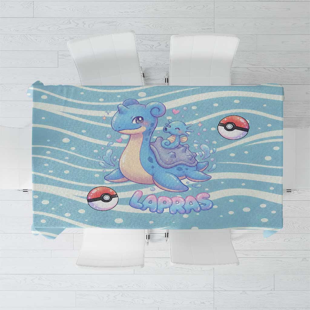 Lapras Tablecloth Pastel Ocean Waves Kawaii Art