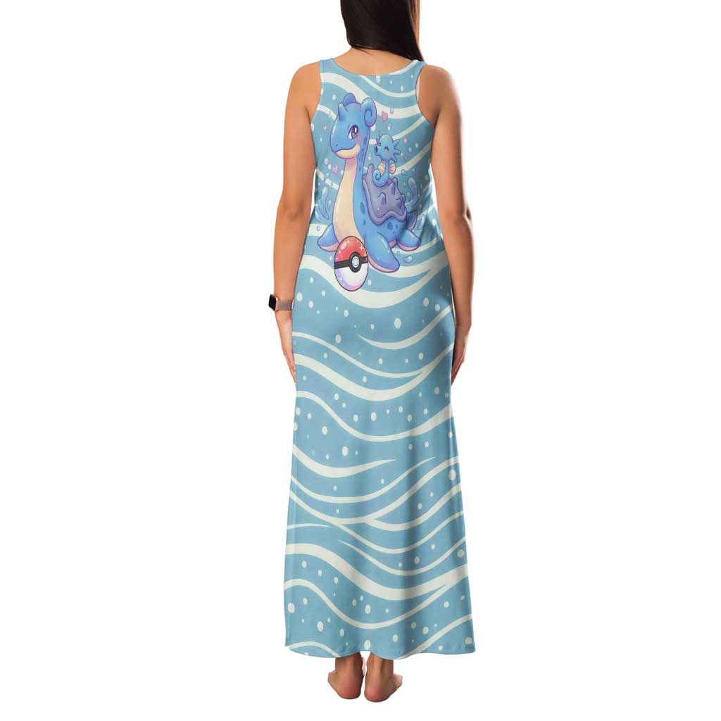 Lapras Tank Maxi Dress Pastel Ocean Waves Kawaii Art