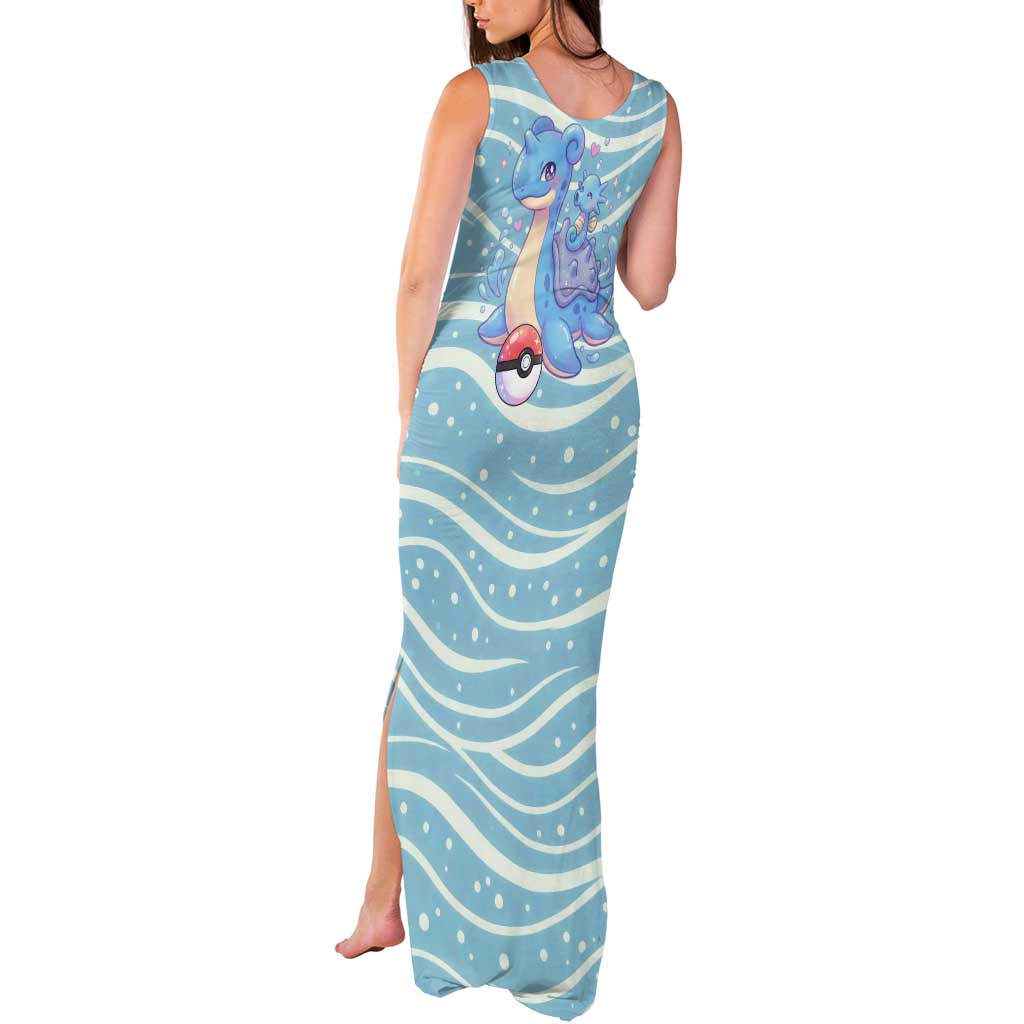 Lapras Tank Maxi Dress Pastel Ocean Waves Kawaii Art