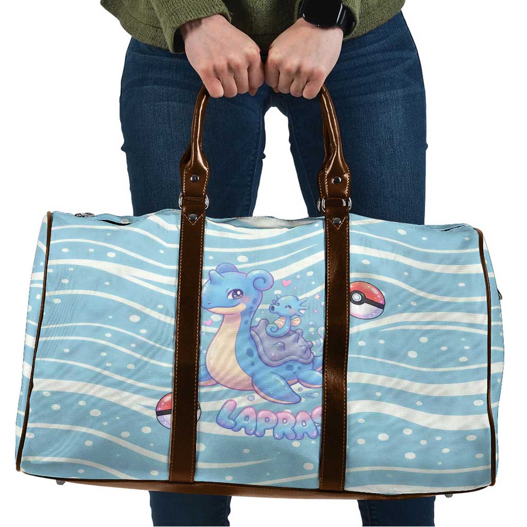 Lapras Travel Bag Pastel Ocean Waves Kawaii Art