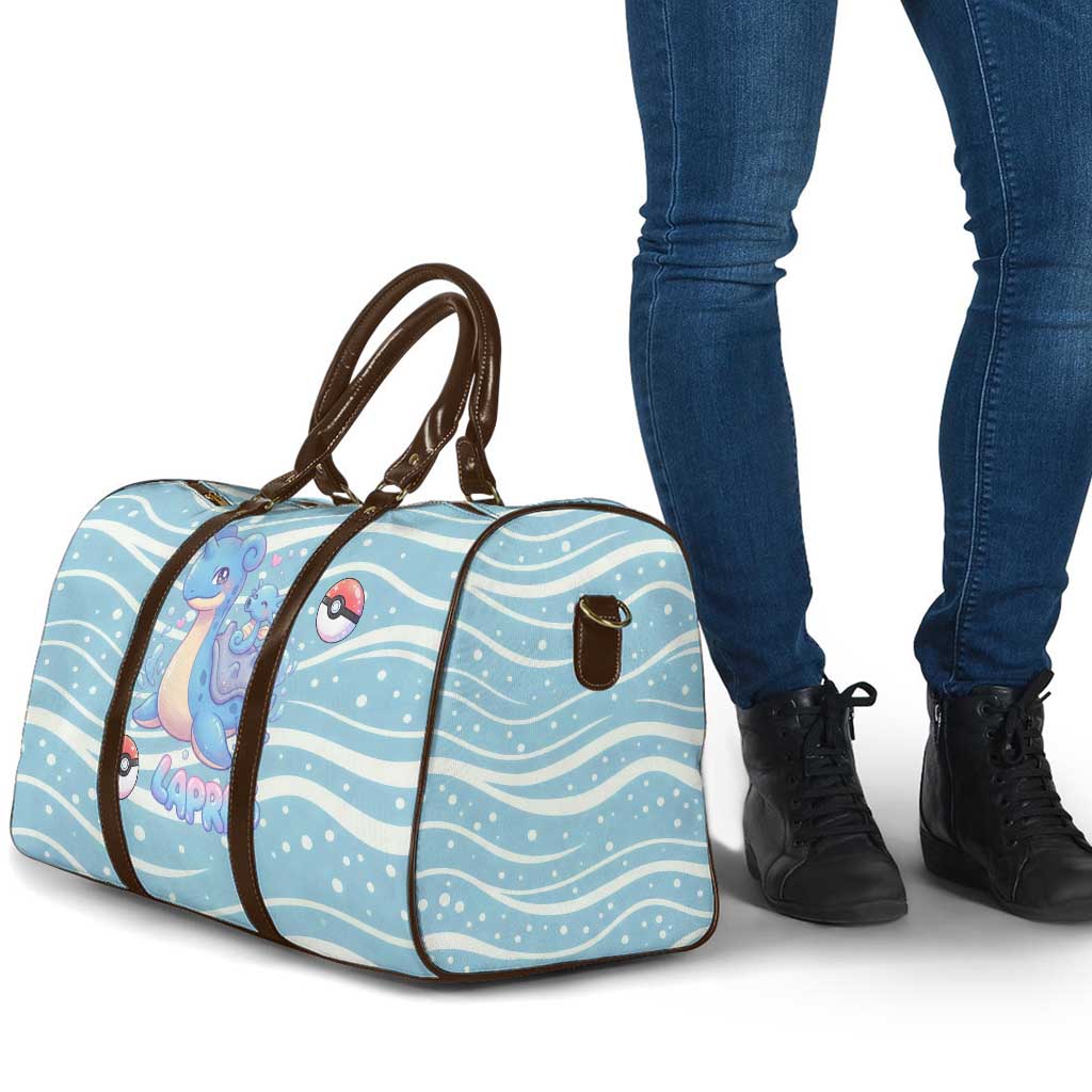 Lapras Travel Bag Pastel Ocean Waves Kawaii Art