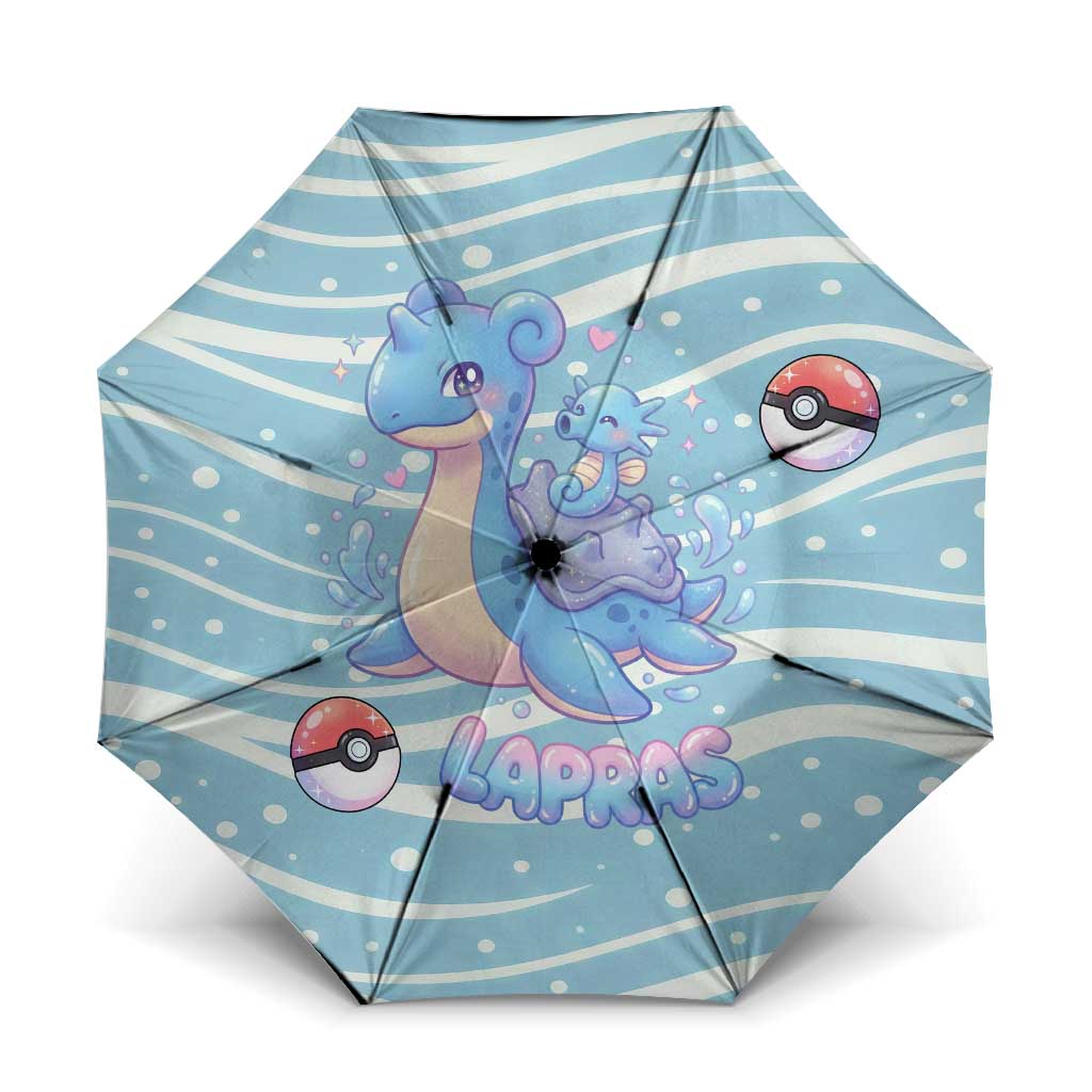 Lapras Umbrella Pastel Ocean Waves Kawaii Art