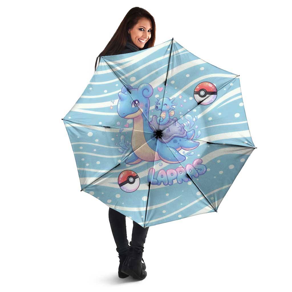 Lapras Umbrella Pastel Ocean Waves Kawaii Art