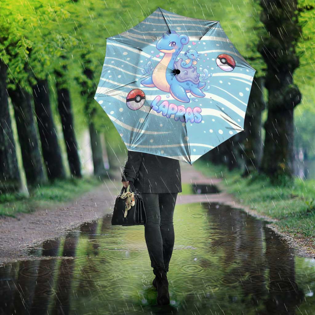 Lapras Umbrella Pastel Ocean Waves Kawaii Art