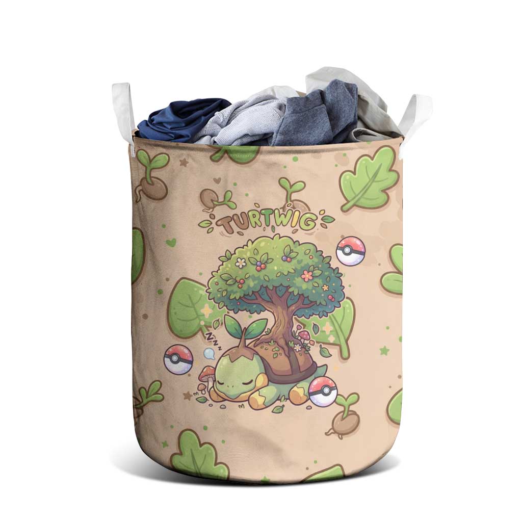 Turtwig Laundry Basket Whimsical Forest Sprout Art