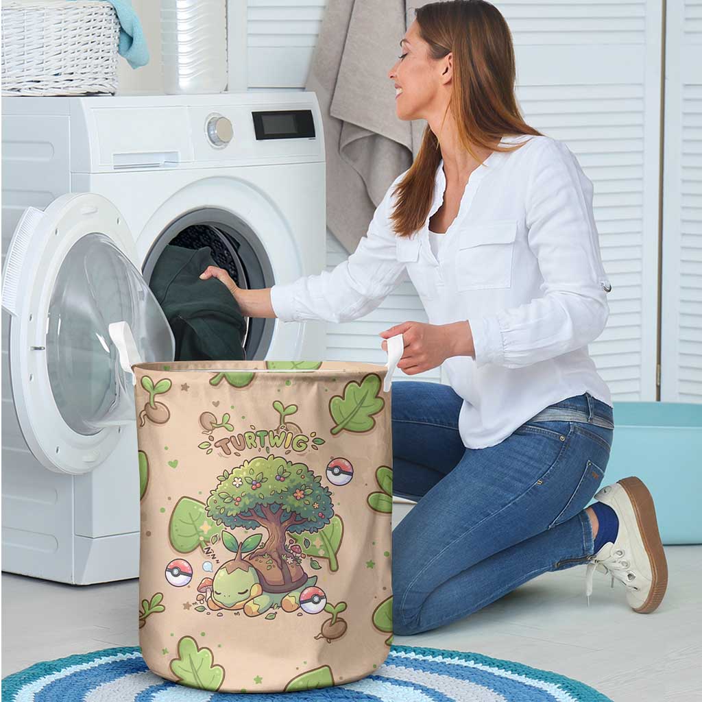 Turtwig Laundry Basket Whimsical Forest Sprout Art