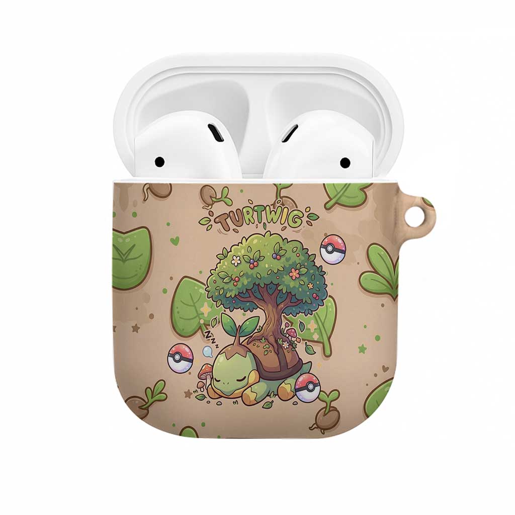 Turtwig AirPods Case Whimsical Forest Sprout Art