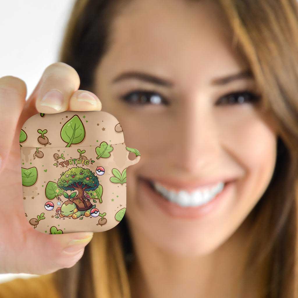 Turtwig AirPods Case Whimsical Forest Sprout Art
