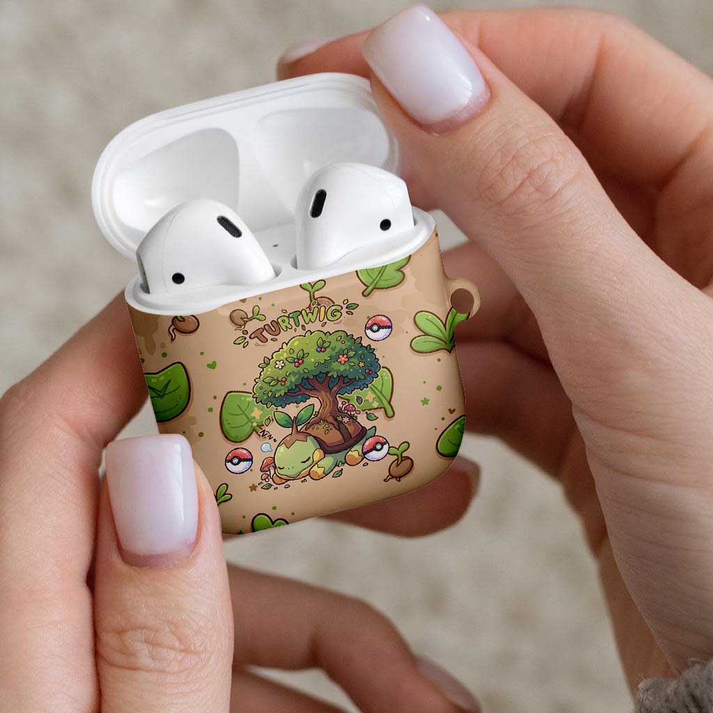 Turtwig AirPods Case Whimsical Forest Sprout Art