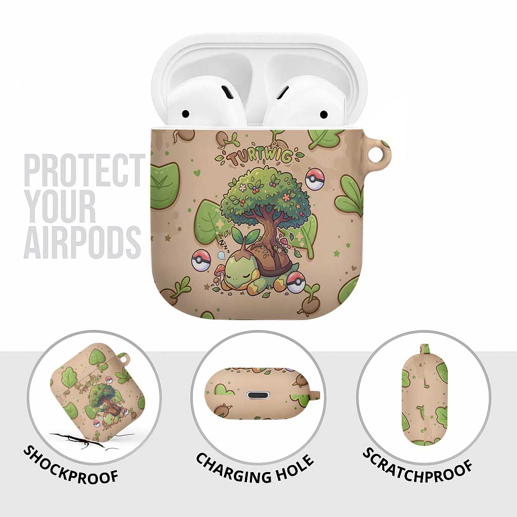 Turtwig AirPods Case Whimsical Forest Sprout Art