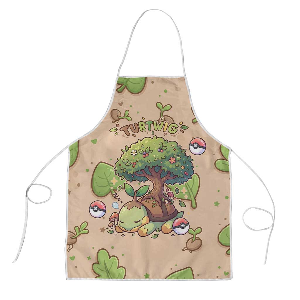 Turtwig Apron Whimsical Forest Sprout Art
