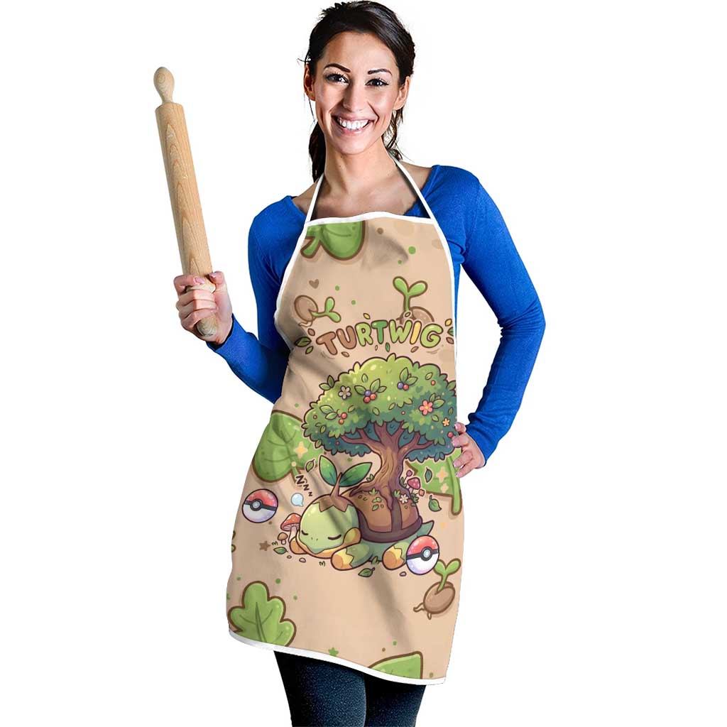 Turtwig Apron Whimsical Forest Sprout Art