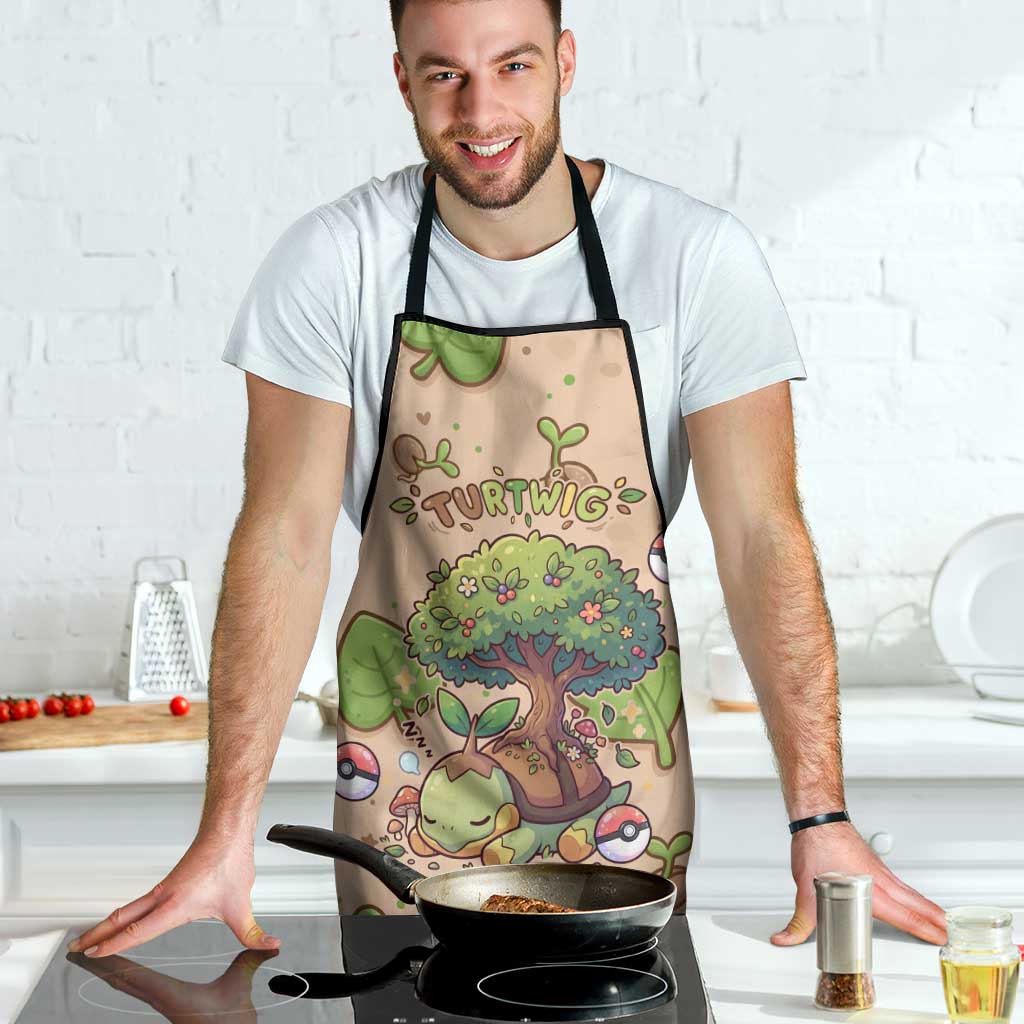 Turtwig Apron Whimsical Forest Sprout Art