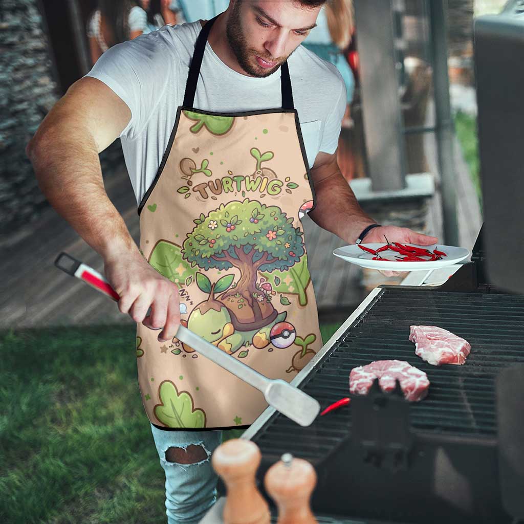 Turtwig Apron Whimsical Forest Sprout Art