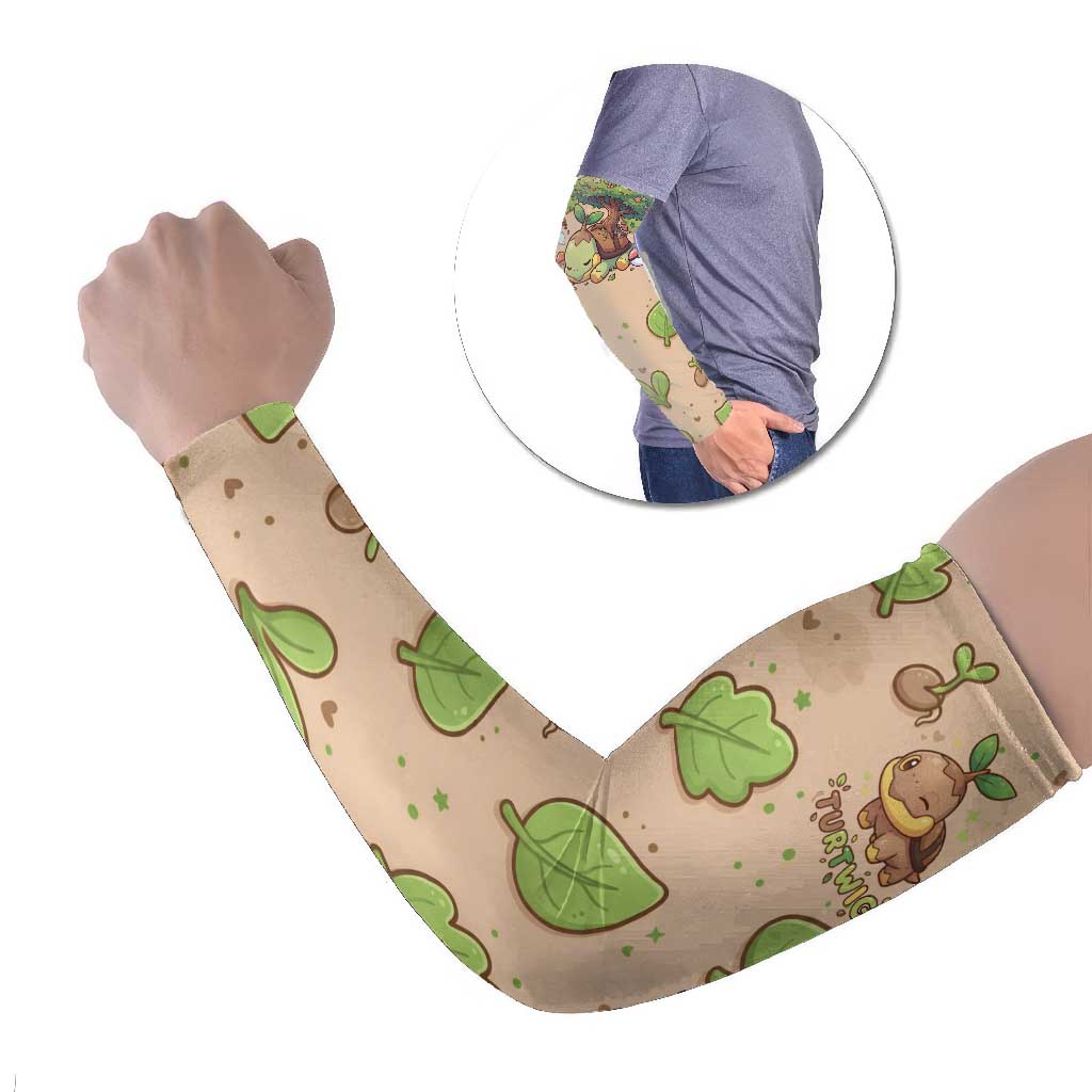 Turtwig Arm Sleeves Whimsical Forest Sprout Art